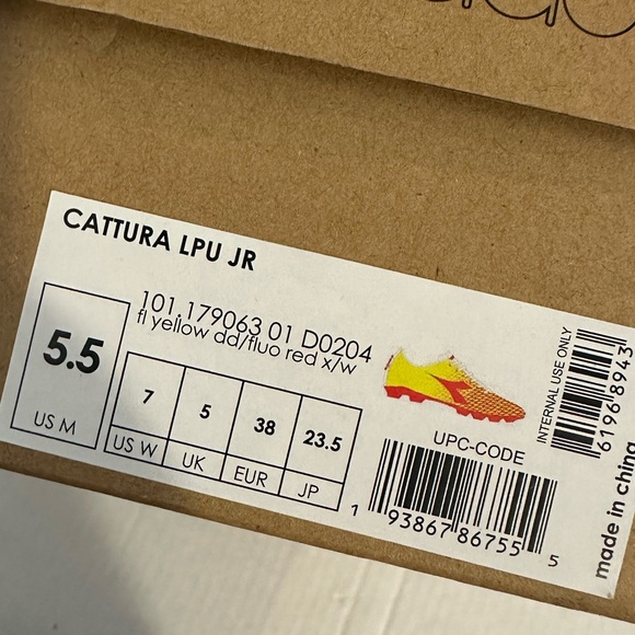 Diadora Cattura LPU JR Cleats 5.5 Men - Picture 8 of 8